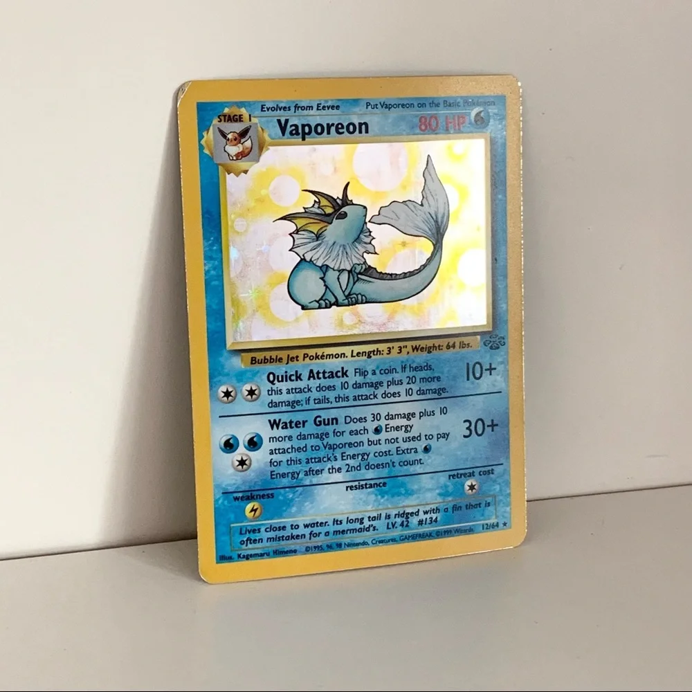 Hold 1999 Vaporeon Jungle Set Unlimited 1/64 Holo